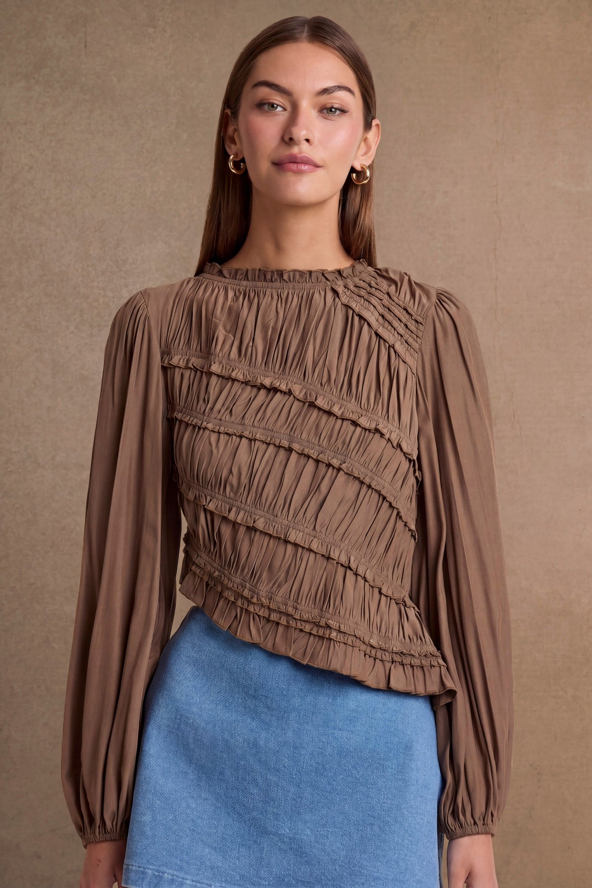 Asymmetrical Ruffle Top