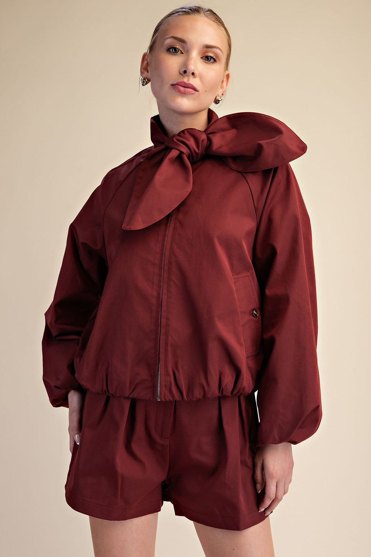 Scarf Puffy Jacket
