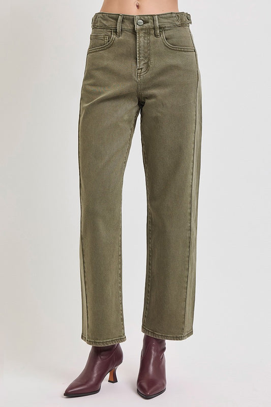 High-Rise Crop Barrel Jeans
