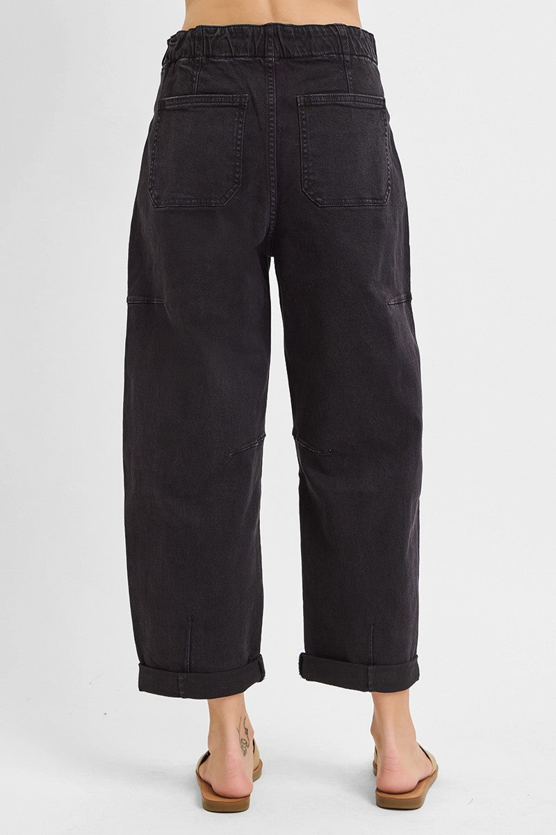 High-Rise Cargo Barrel Jean