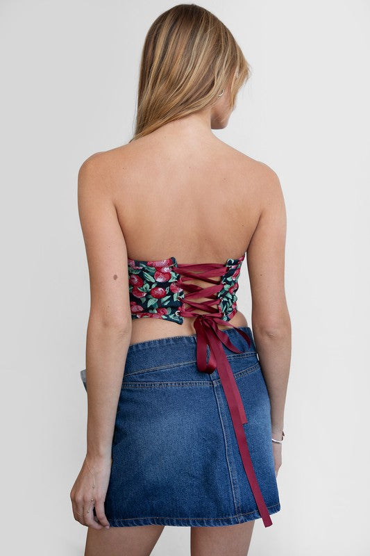 Cherie Tapestry Print Corset