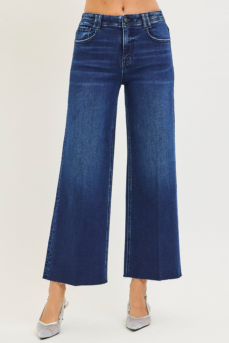 Crop Wide Leg Dark Jean