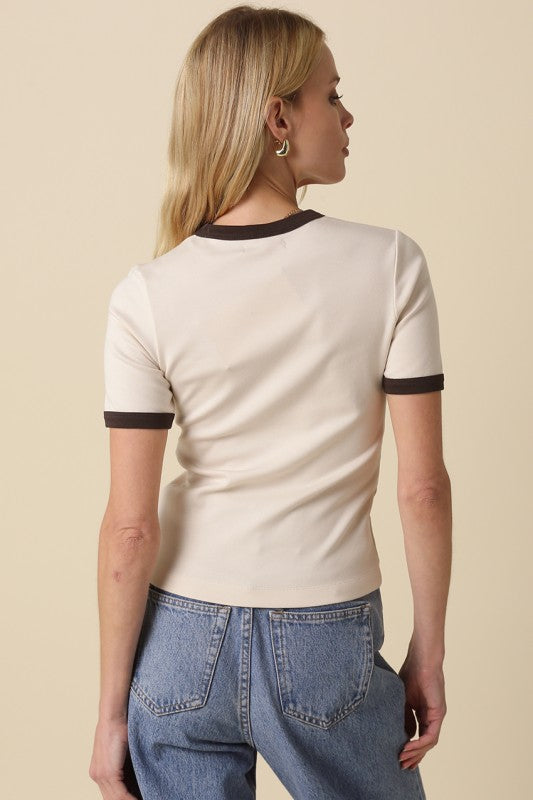 Contrast Trim Baby Tee