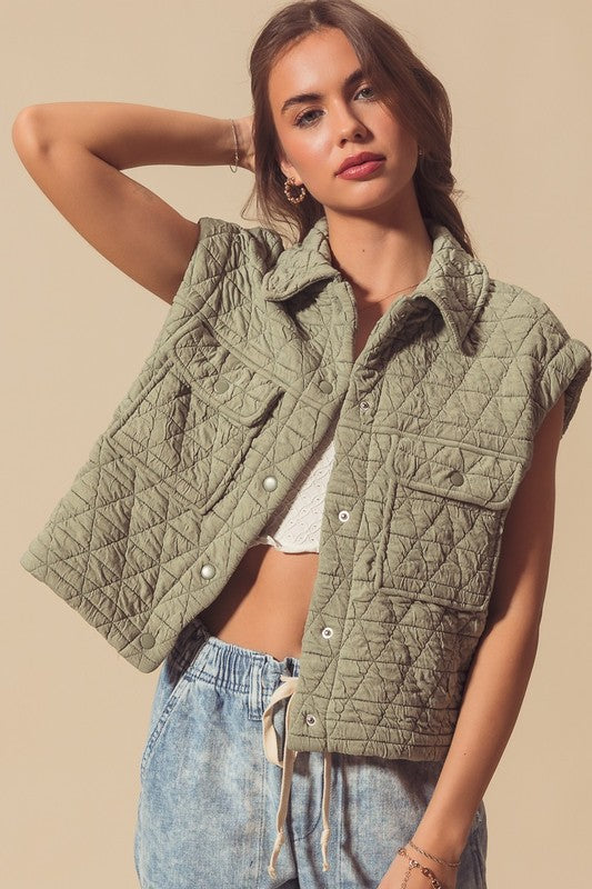 Button Up Knit Vest