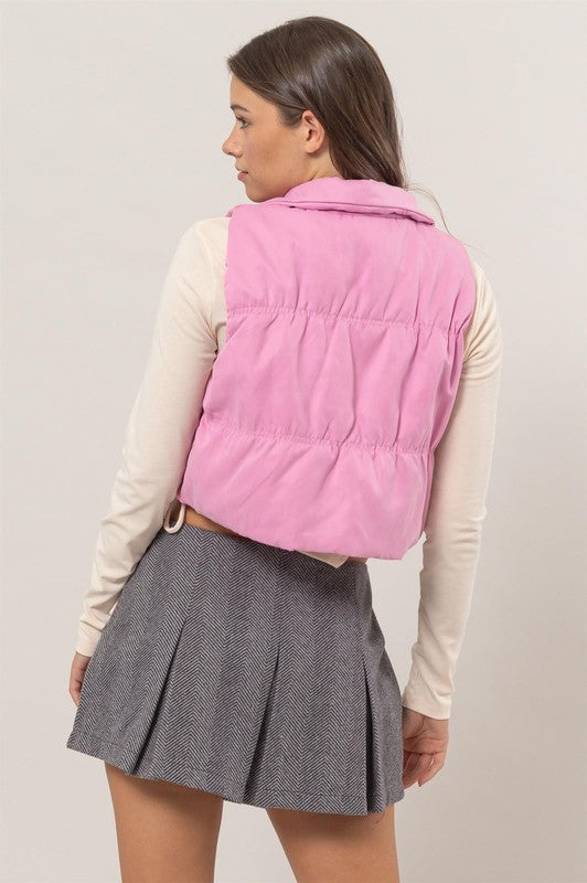 Zipper-Front Puffer Vest