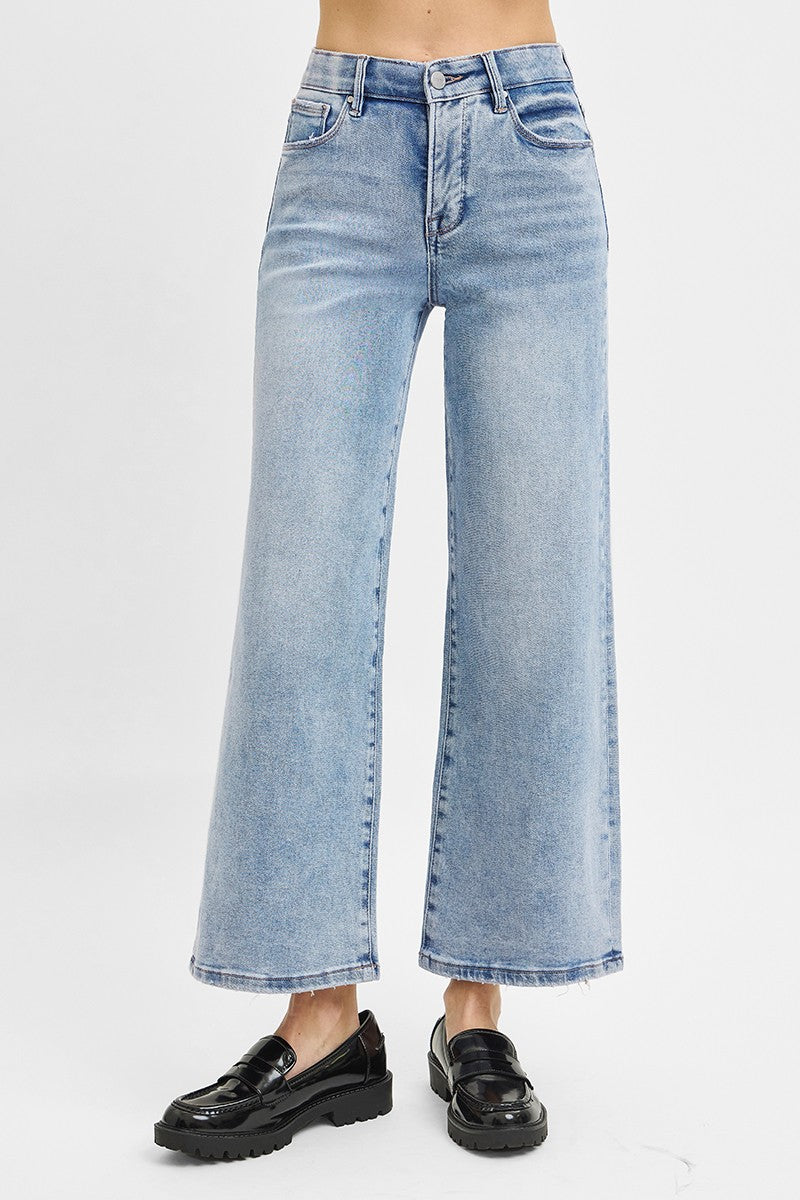 Tummy Control Cropped Wide Leg