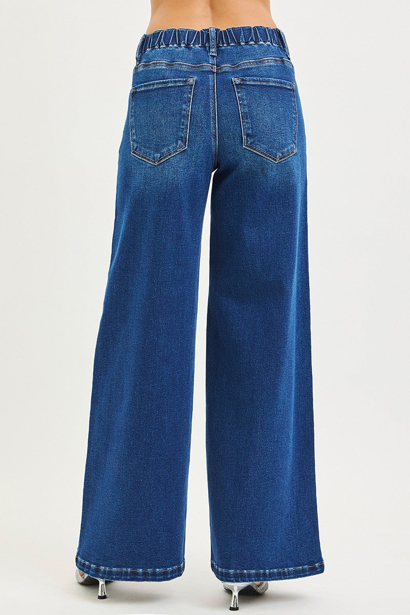 Wide Side Pintuck Detail Jean