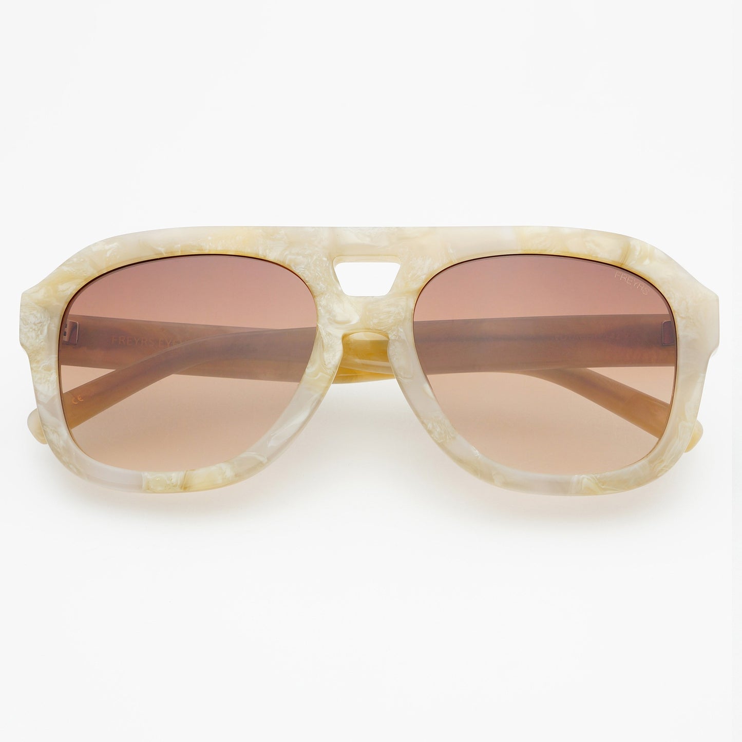 Freyrs Cream Voyager Aviator Sunglasses