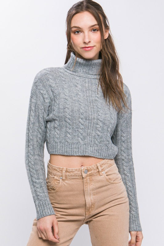 Soft High Neck Knit Sweater