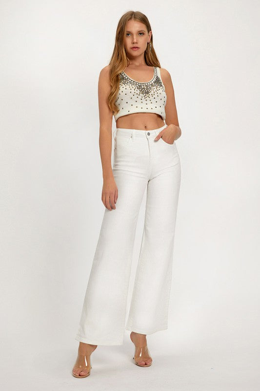 High Rise Wide Leg Pant