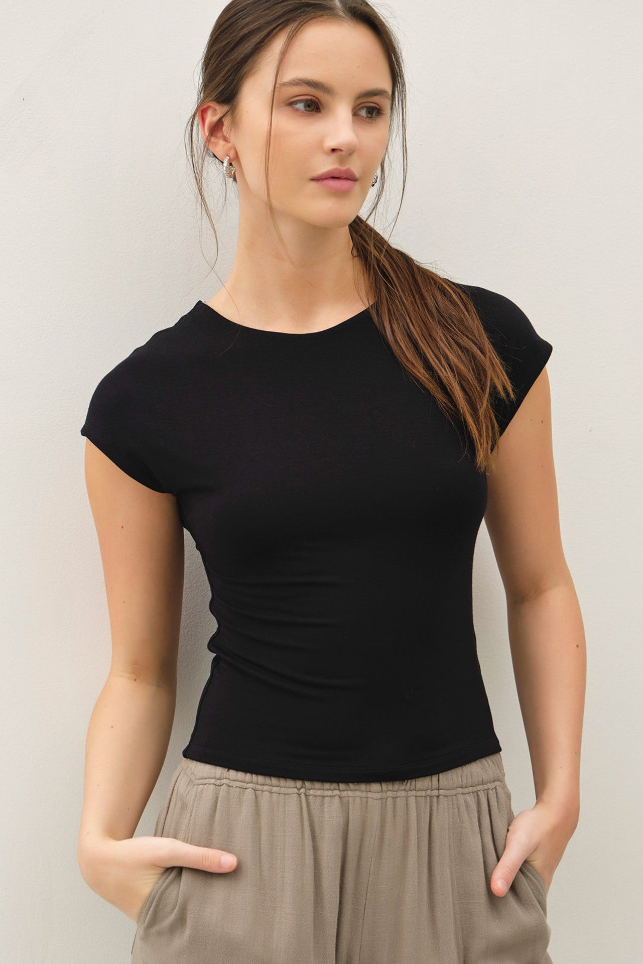 Cap Sleeve Crop Top