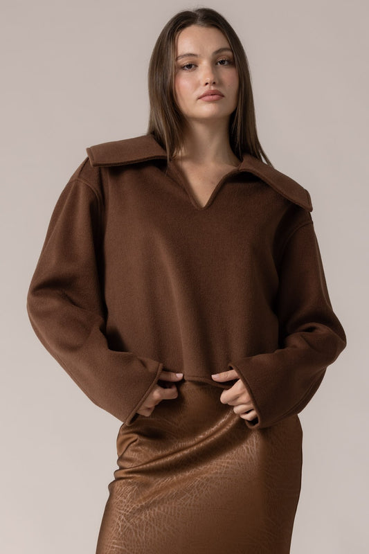 Oversize Wide Collar Top