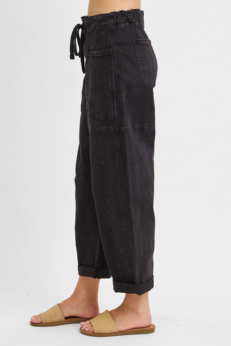 High-Rise Cargo Barrel Jean