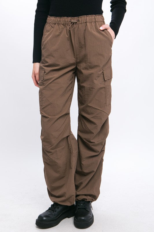 Scrunched Parachute Cargo Pants