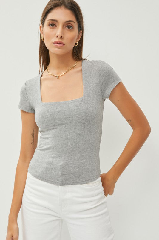 Basic Square-Neck Tee