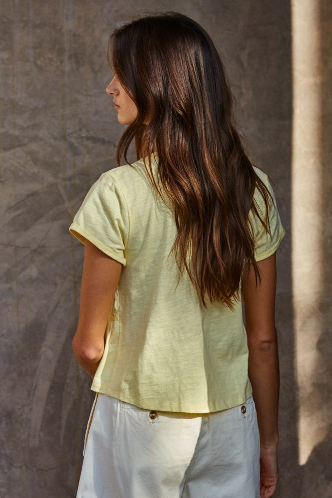 Smocked Short Sleeve Top