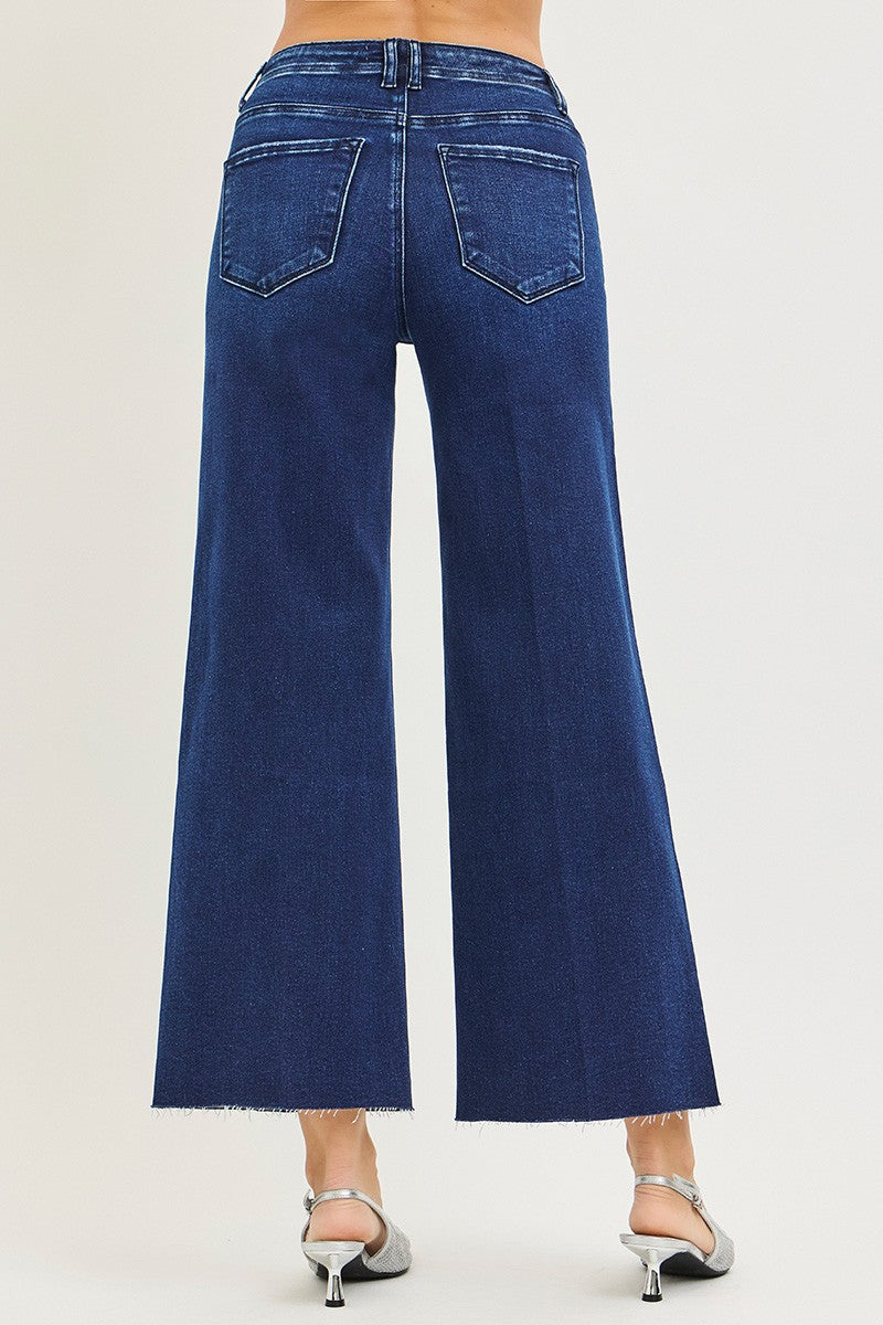 Crop Wide Leg Dark Jean
