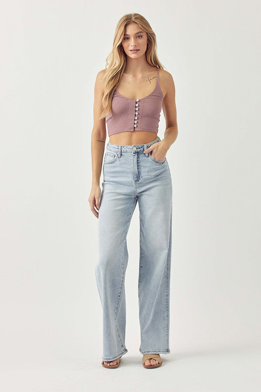 Classic Wide Flare Mom Jeans