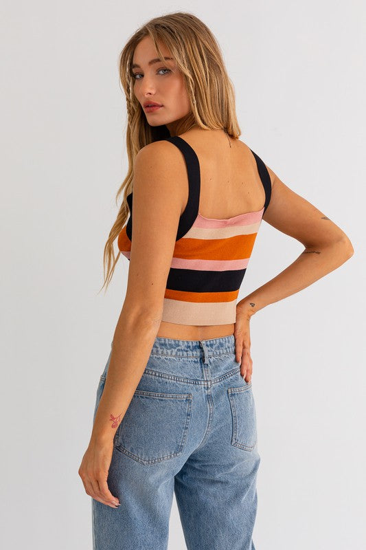 Stripe Ribbed Tank