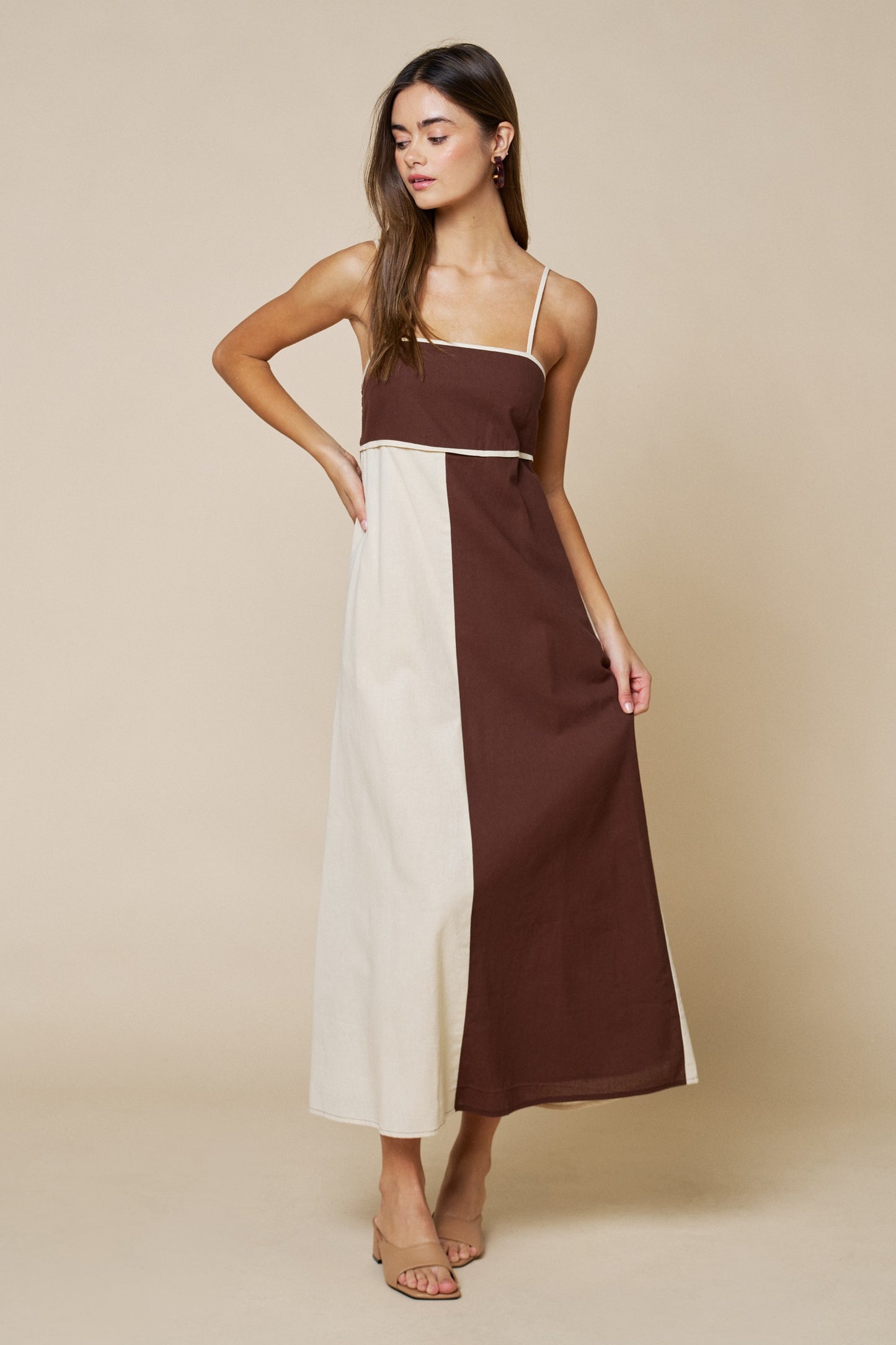 Color Block Maxi Dress