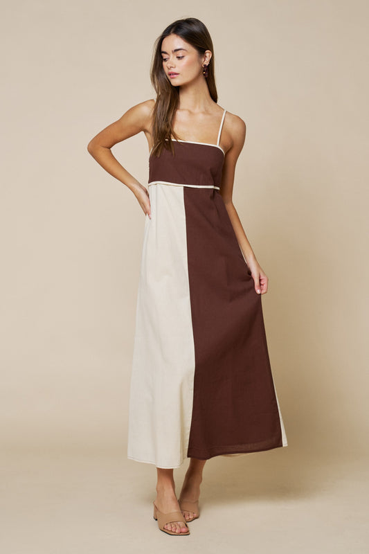 Color Block Maxi Dress