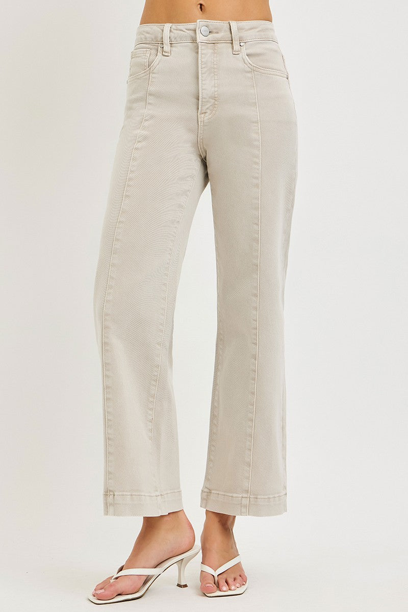 TC High Rise Crop Wide Leg Risen Jean