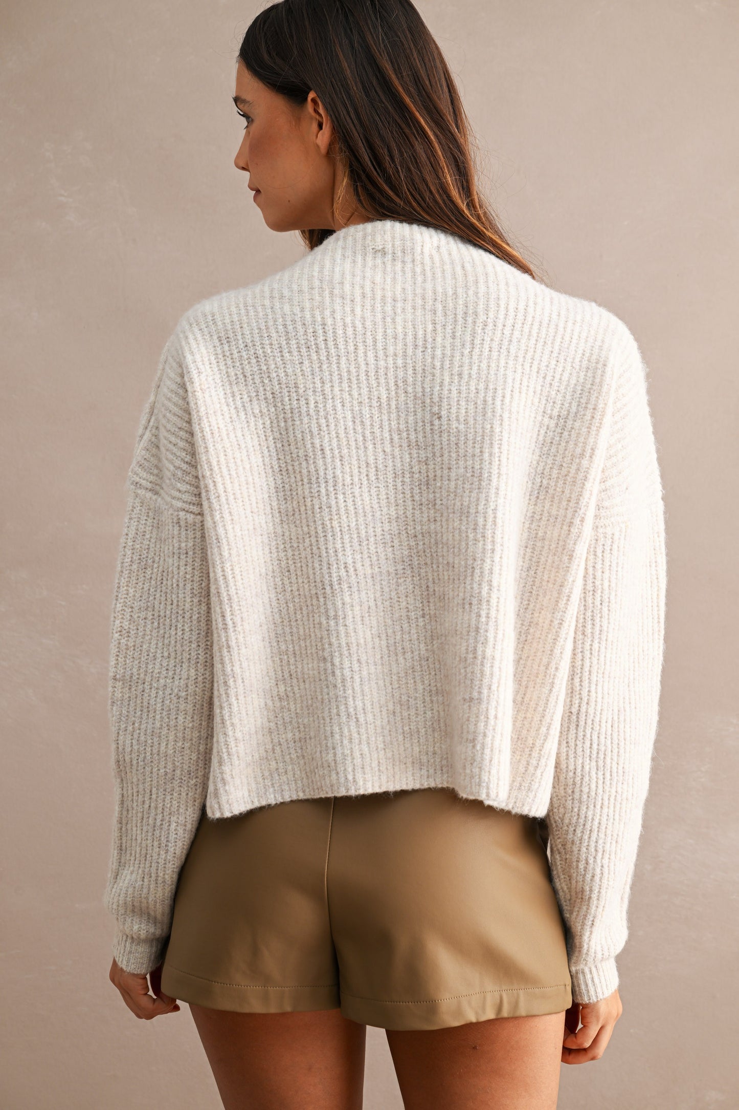 Knit Shoulder Button Sweater