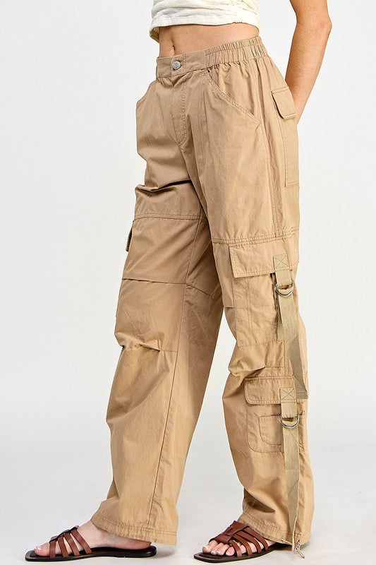 Multi-Pocket Parachute Pants