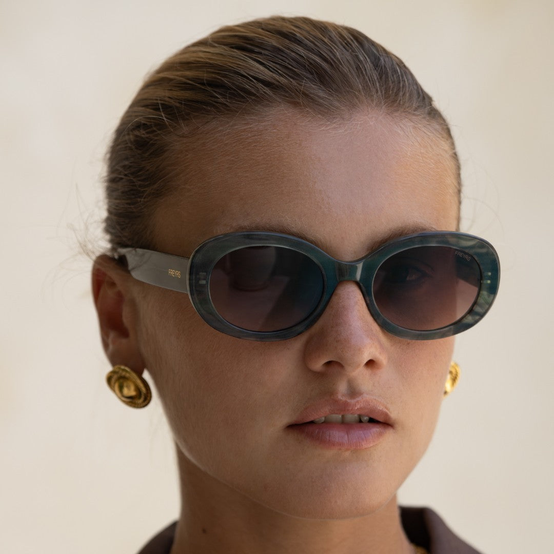 Freyrs Aria Acetate Oval Sunglasses