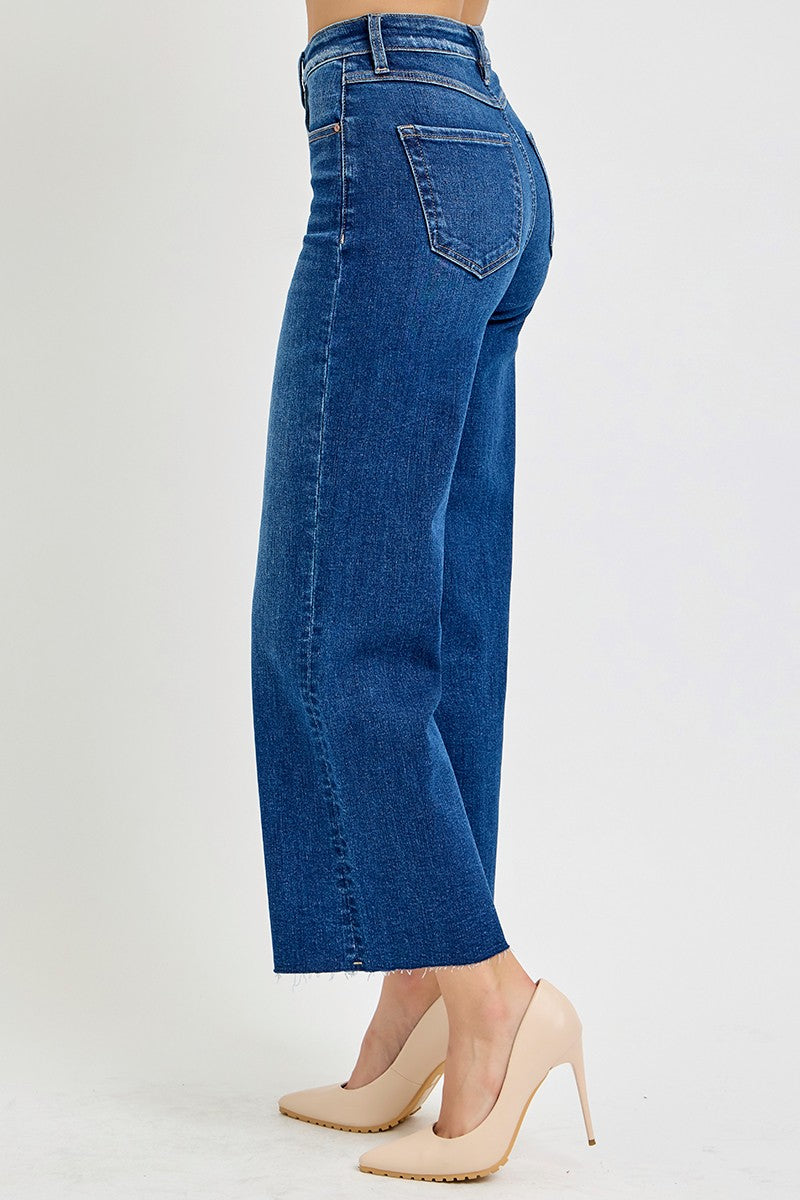 High Rise Wide Cropped Jean