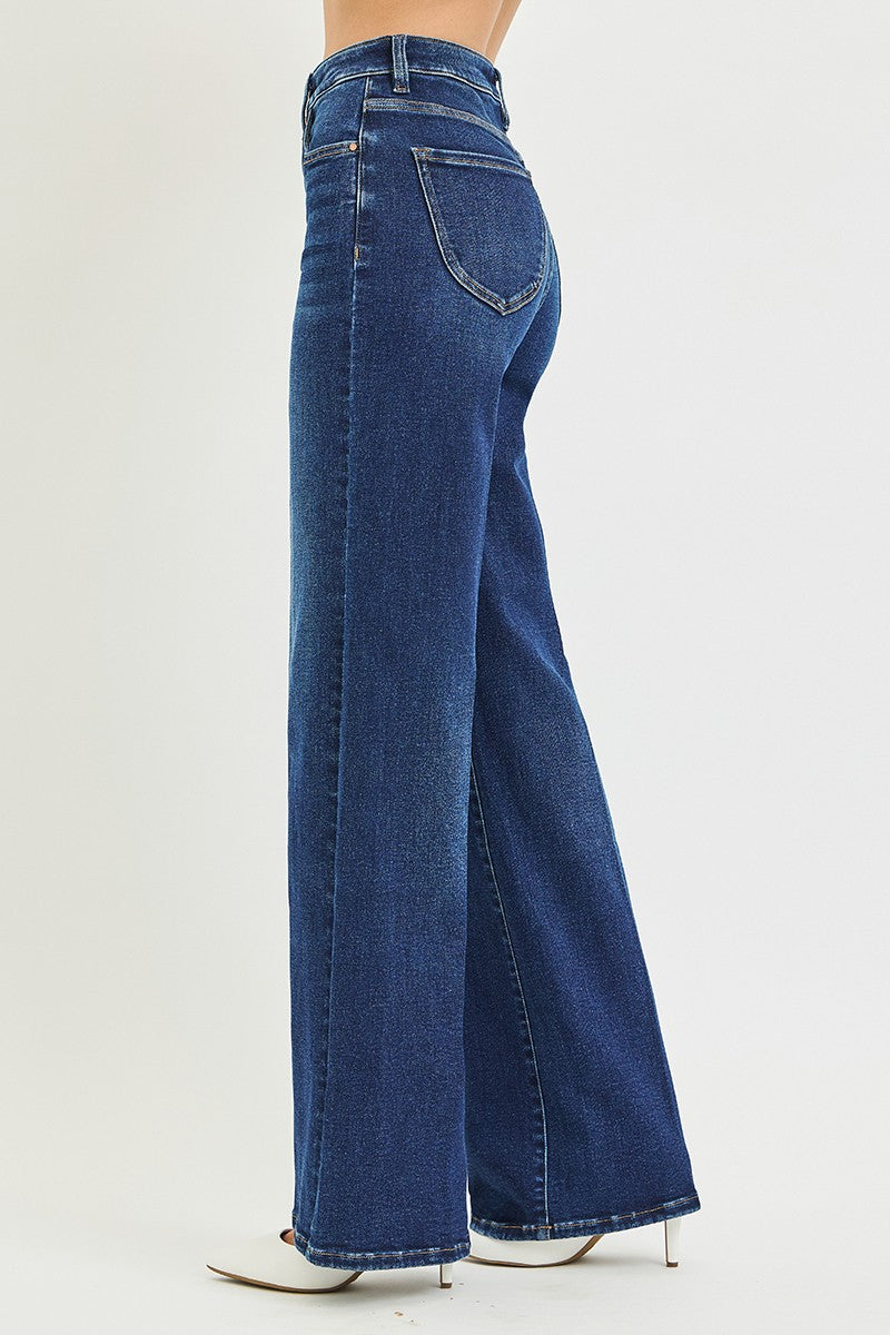 High-Rise Crease Line Jeans