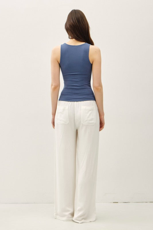 Double-Lined Square Neck Tank
