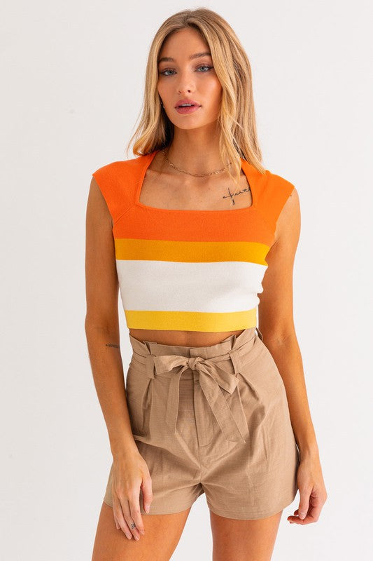 Color Block Stripe Tank