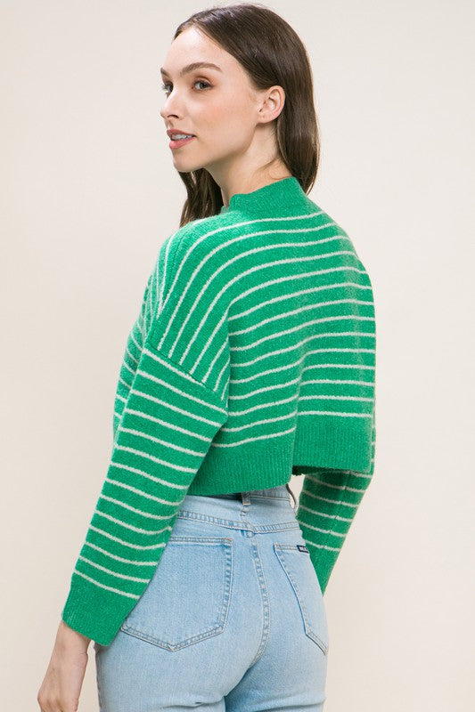 Midnight Striped Oversize Sweater