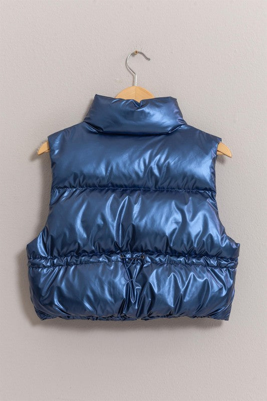 Metallic Puffer Vest