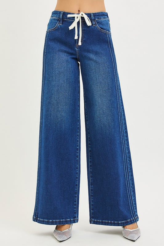 Wide Side Pintuck Detail Jean