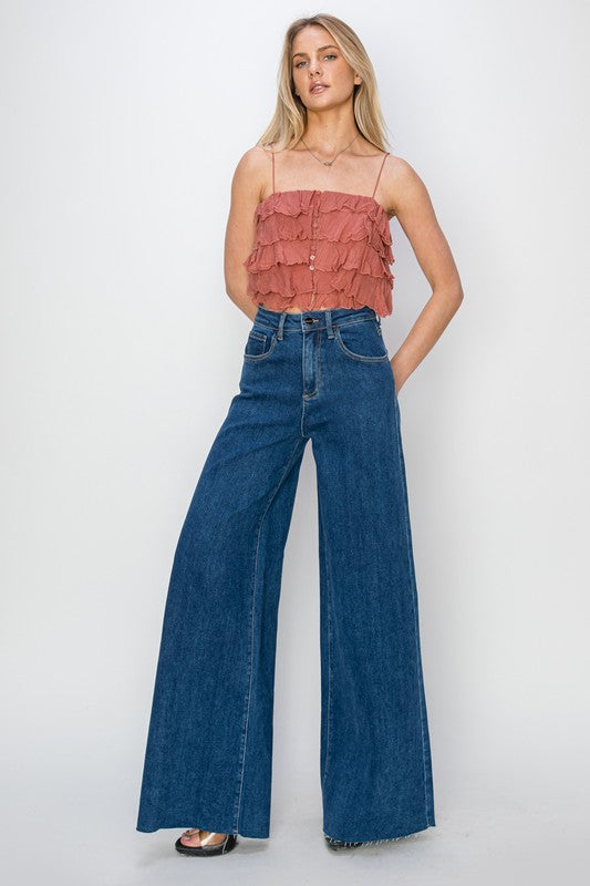 High Rise Palazzo Jeans