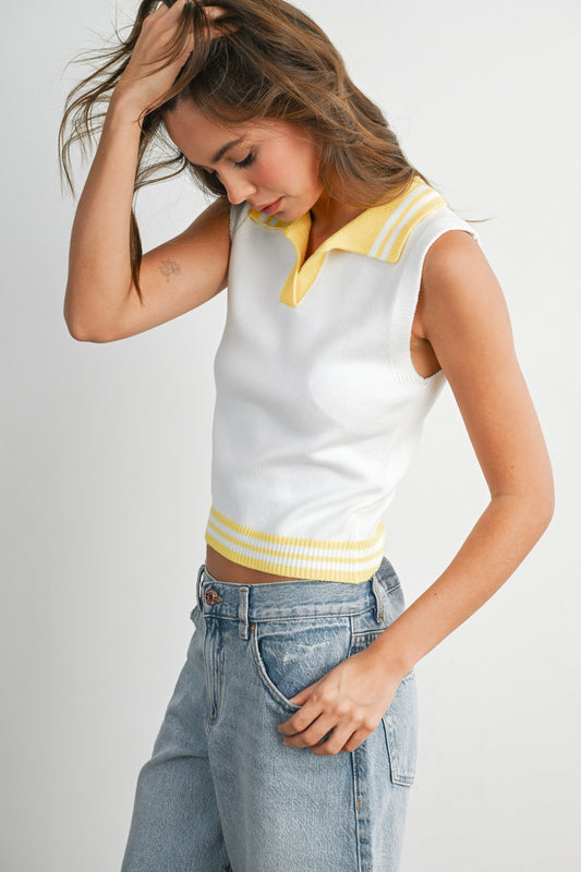 Collared Sweater Tank
