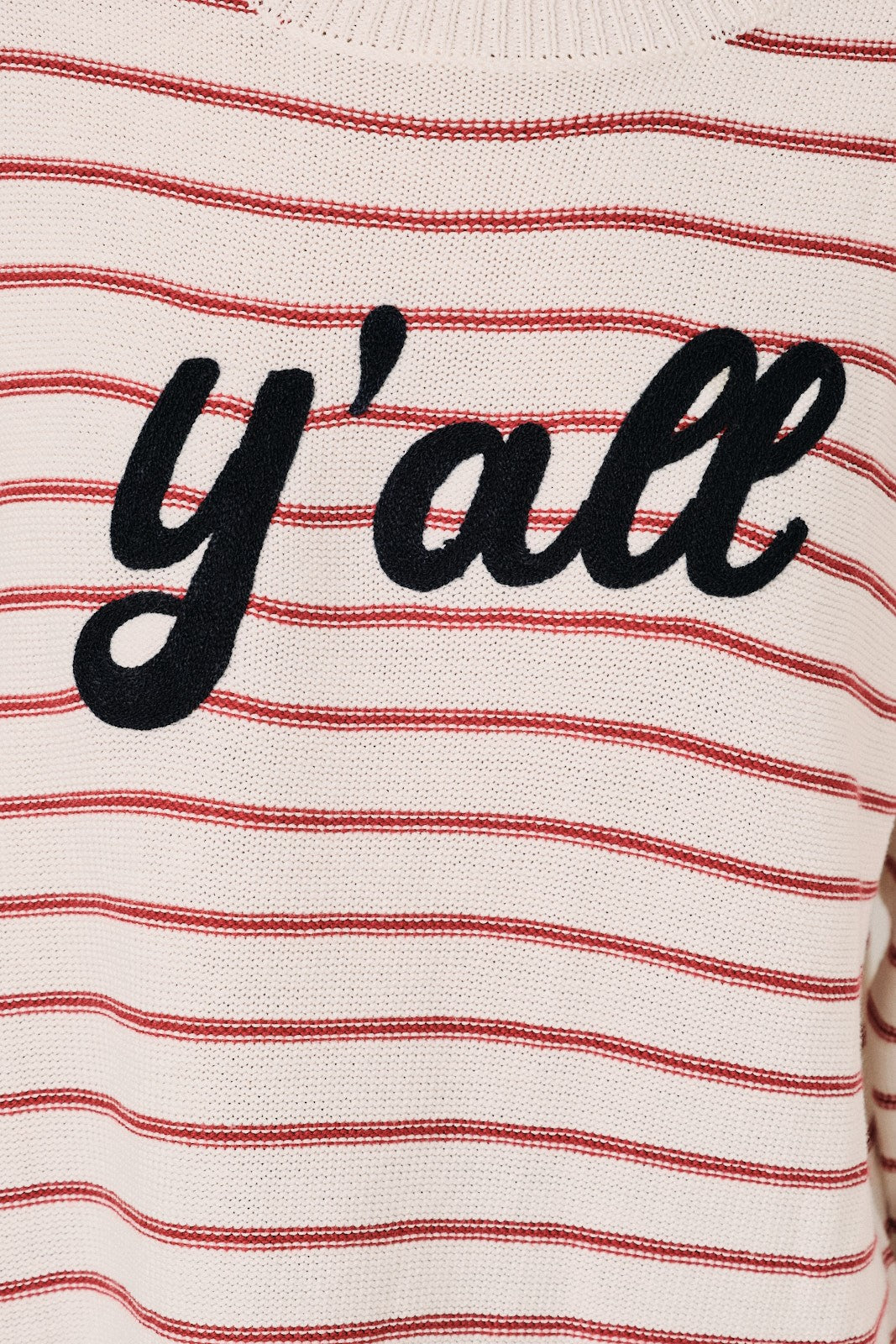 "Y'all" Stripe Sweater