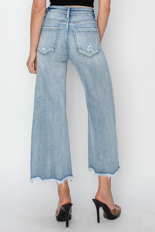 High Rise Front Pocket Ankle Jeans