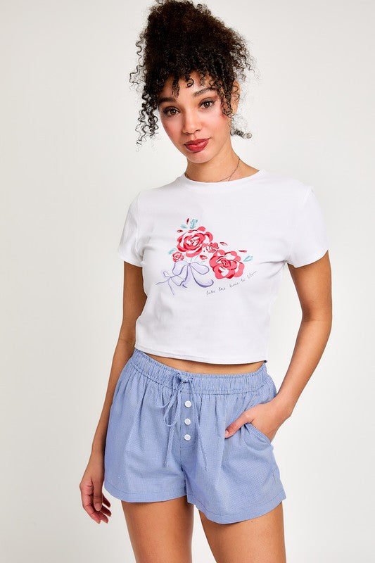 Rose Short Sleeve Bella Tee