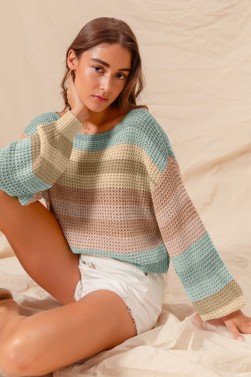 Multi Color Stripe Sweater