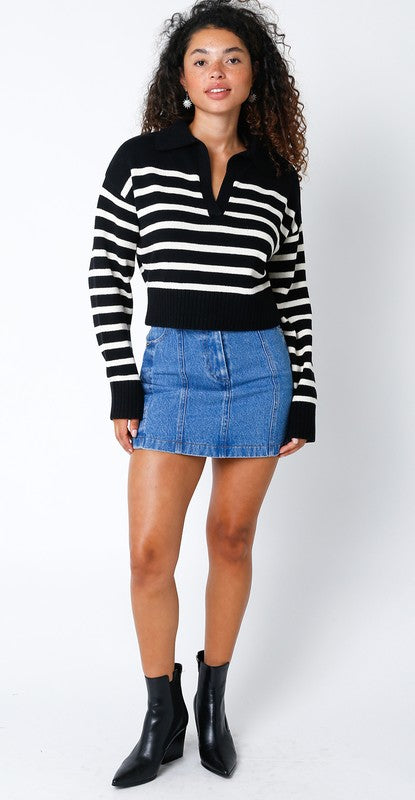 Cici Striped Sweater