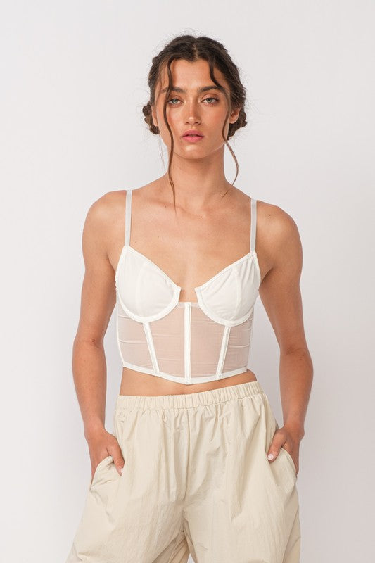 Corset White Bralette Top