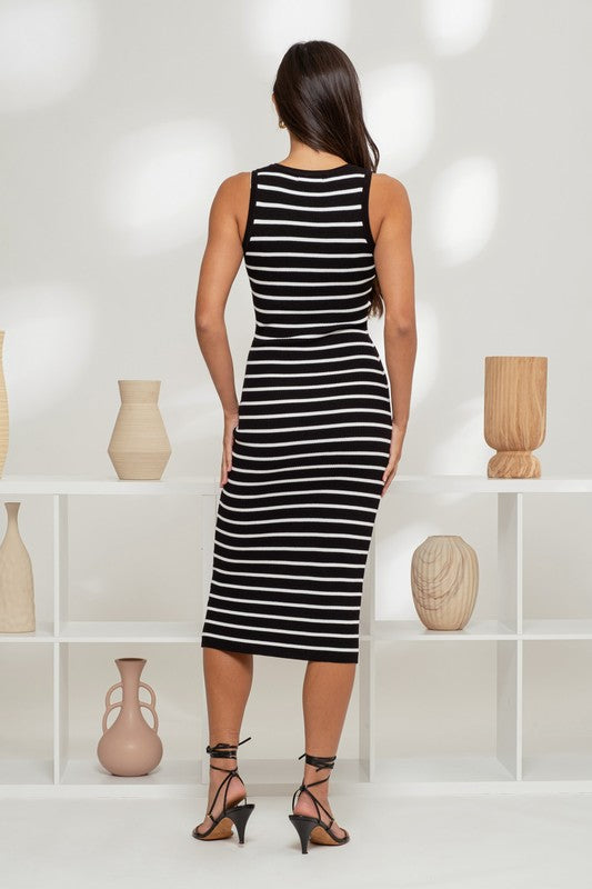 Striped Midi Dress