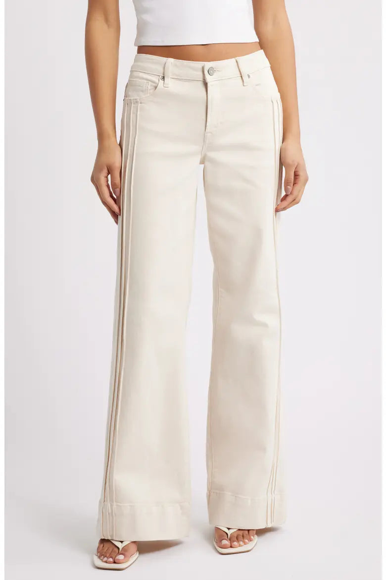 Cream Flare Hidden Jean