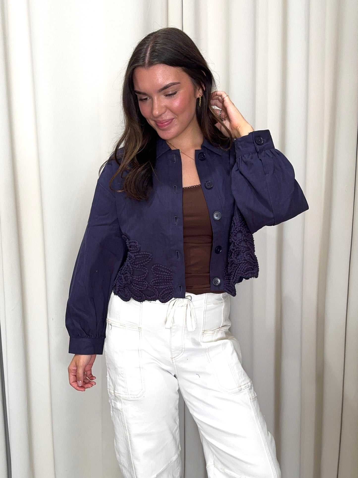 Embroidered Detail Jacket