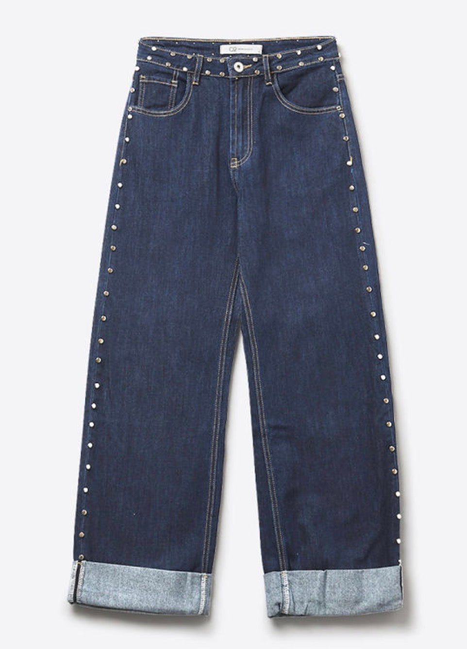 Embellished Dark Straight Jean