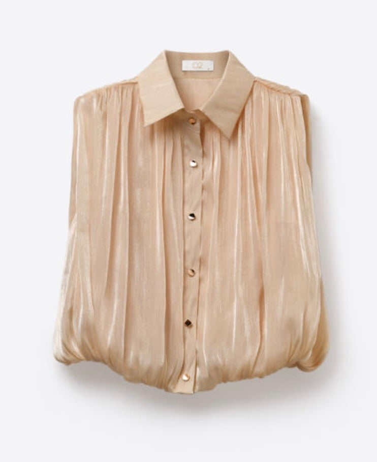 Sleeveless Poplin Buttoned Blouse