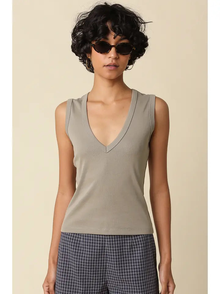 Simple V-Neck Tank Top